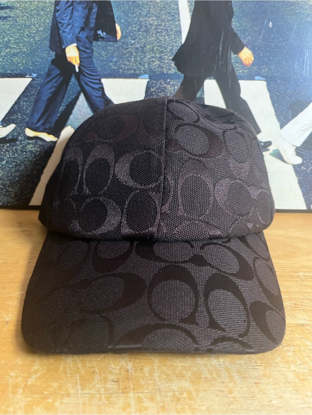 Vintage COACH strap-back hat Y2K made in USA AOP